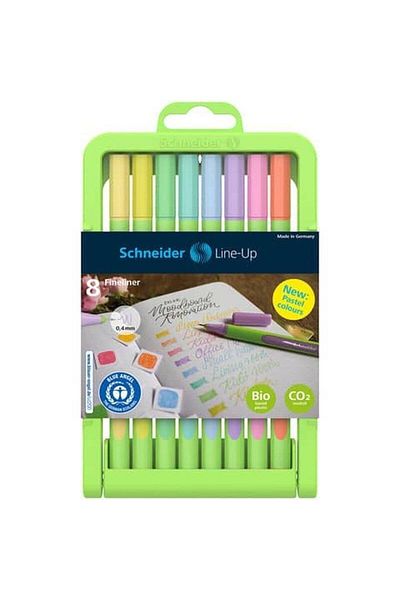 Schneider Pen Schneider 191088 Fineliner Series 0,4 Mm 8 Pack Pastel Mixed Color Set