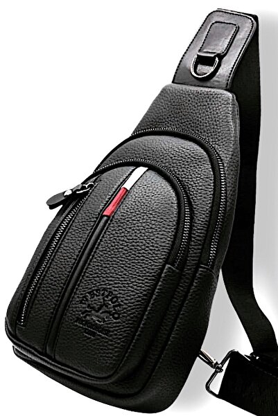 Westpolo West Polo Siyah Erkek Body Bag Çarpraz Ve Gögüs Omuz Askılı Çanta