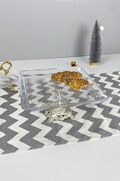 MAY HOME Madlen Ayaklı Sunum Servis Tabağı & Meyve Kurabiye Pasta Kek Sunumul...