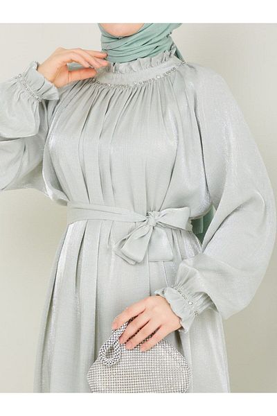 CLB COLLECTION Rochie de seară de mărime mare Rochie cu detaliu de piatră și curea