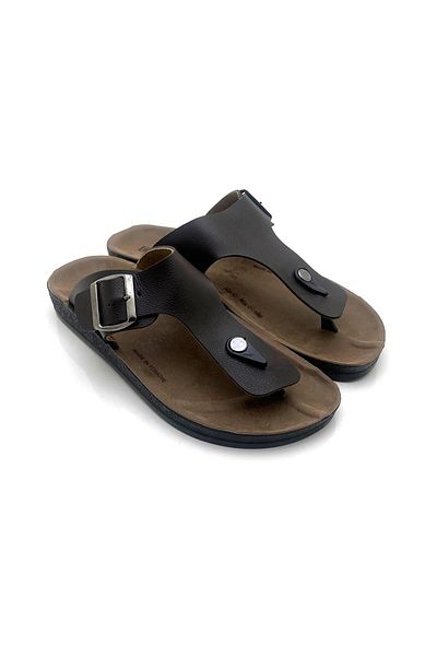 GOFLEX Men's Casual Slippers - Brown Flip Flops