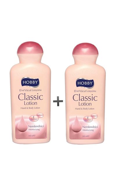 Hobby Classic Lotion - Moisturizing Hand and Body Lotion 300ml x 2 Pieces