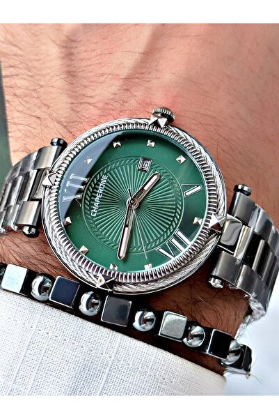 Chaperone Füme Renk Roma Rakamlı Sade Klasik Model Çelik Kordon Erkek Kol Saa...