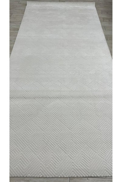 Anatolian Carpet Store Rölyef Aden Krem Kaymaz Taban Kesme Halı Yolluk