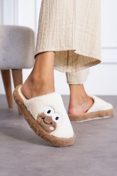 STOCON Νέα σεζόν γυναικείες βελούδινες παντόφλες σπιτιού με φιγούρα βάτραχου