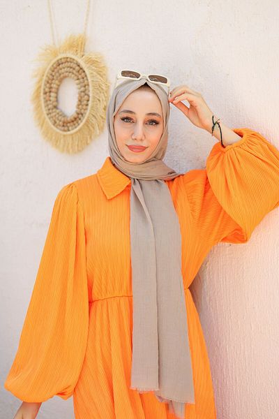 shalby Bamboo Crash Shawl Mink Hijab