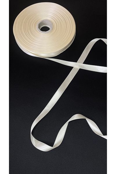 Ozpas 1.5 Cm Wide Ribbon Light Cream - 10 Mt.