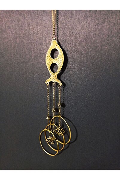 PİRAMİGO Feng Shui Tibet Metal Koi Balık Zenginlik Enerjisi Tılsımı Kapı Rüzgar Çanı