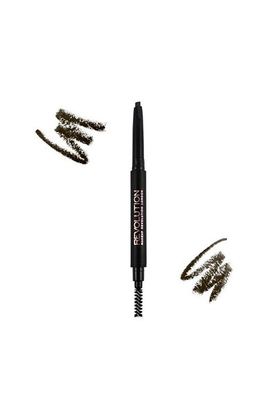 Revolution Duo Define Dark Brown Dark Brown Eyebrow Liner