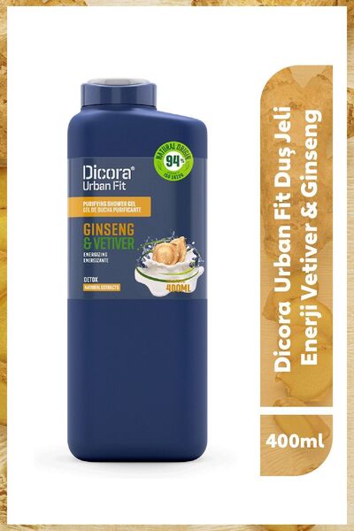 DICORA URBAN FIT Duş Jeli Enerji Vetiver & Ginseng 400 ml 8410262902158