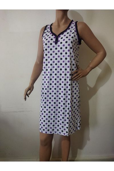 Flamingo Polka Dot Printed Night-dress
