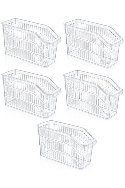 ÇANKAYA PLASTİK Refrigerator Organizer Basket |   Clear Closet Organizer and Crisper Organizer Set of 5