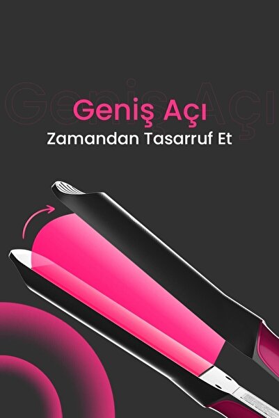 DEMPOWER Dp-08 Seramik Kaplı Pembe Detay Saç Düzleştirici