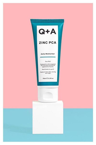 Q+A Q+A Zinc PCA Daily Moisturiser, 75 ml - κρέμα προσώπου με ψευδάργυρο PCA κατά των ατελειών