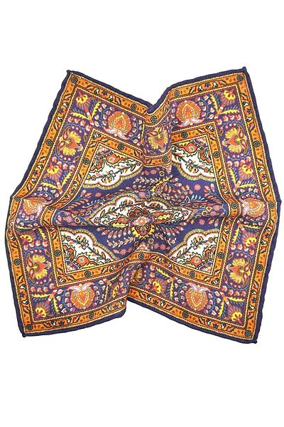Kravatkolik Multicolored Hand Stitched Italian Wool Pocket Handkerchief WL13