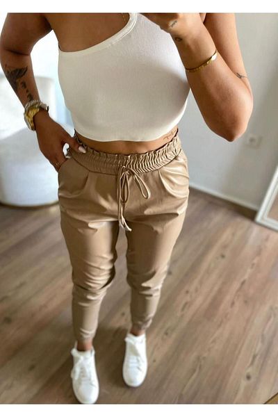 Bloom Boutique Δερμάτινο παντελόνι από καουτσούκ Sardon