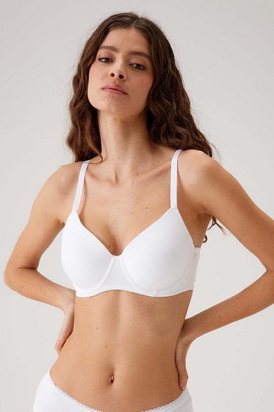 Pierre Cardin Σετ 2 Λευκό 6224-2 Barcelona Unbuttressed Gatherer Micro σουτιέν με επιλογή D Cup