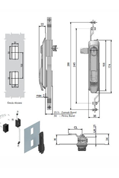 MESAN İSPANYOLET SİSTEMLİ KOLLU KİLİT