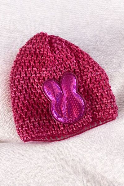 TAKIŞTIR Fuchsia Rabbit Figured Children's Hair Band with Braid Detail