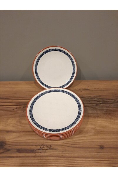 Keramika pasta tabağı 20 cm 6 adet parlak