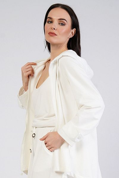 Nelly Plus Size Hooded Zippered Jacket