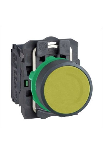 Schneider Electric شنايدر Xb5aa5122 مم زر التحكم الأصفر الزنبركي البلاستيكي