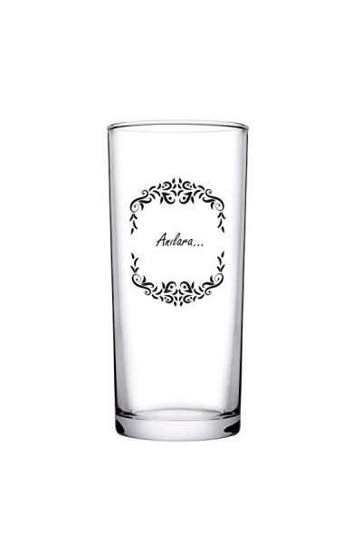 Paşabahçe Set of 6 Conversation and Good Wishes Glass 200 Cc