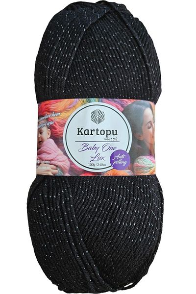 Kartopu Baby One Lux Black Glitter Μαλλί χωρίς πουπουλένια - K940-Sİ