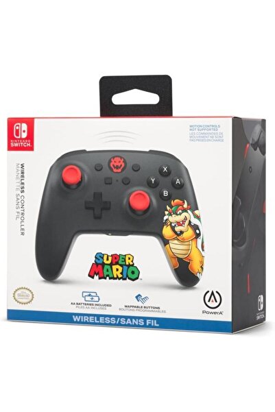 Powera Nintendo Switch King Bowser için kablosuz PowerA kontrol cihazı - Supe...