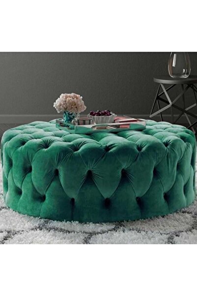 Kardeşler mobilya Oval Chester Puf, Salon Ortası Puf,bench Puf