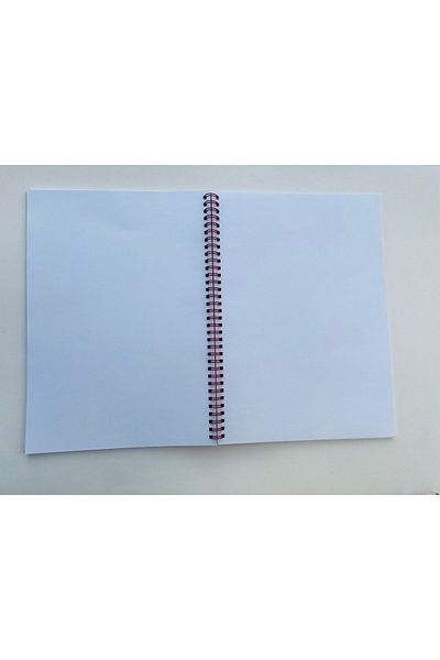 Notebook A4 Unlined Spiral Notebook (Red Cover)