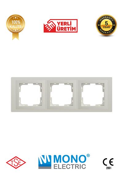 YTE 18 Pieces White Triple Mono Despina Frame Set
