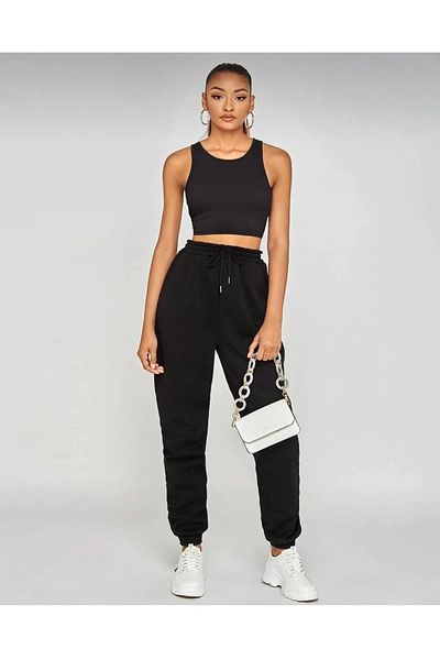 Rex Darius Pantaloni de sport Jogger de vară pentru femei - picior din cauciuc maro, negru, gri,