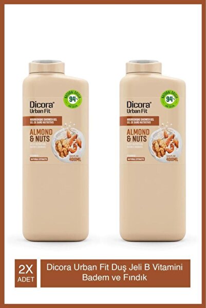 DICORA URBAN FIT B Vitamini Badem Ve Fındık Duş Jeli 400 ml X2 Adet