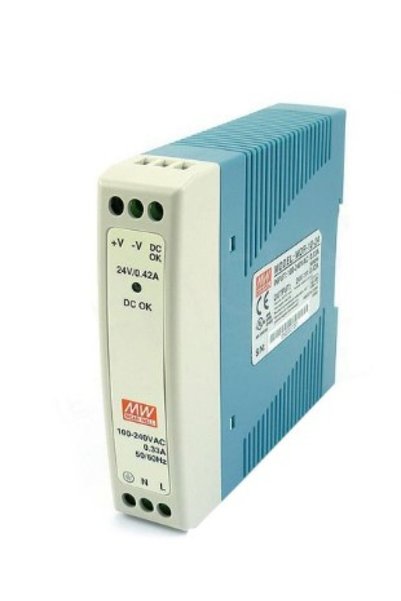 Meanwell Mean Well MDR-010-24   24VDC 0.42A Ray Montaj Güç Kaynağı