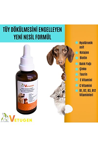 VETUGEN Kedi & Köpek Bağışıklık Destekleyici Multivitamin (TÜY DÖKÜLMESİNİ EN...