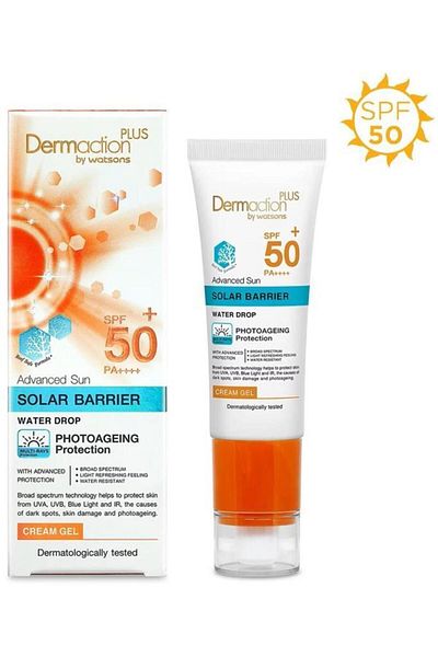 DERMACTION PLUS BY WATSONS Vegan Solar Barrier Sunscreen Gel Spf50 40 Ml.