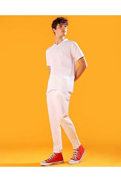 Rex Darius Bürümcük Alaçatı Model Krilkıl Fabric Summer Lycra Unisex Women's Men's Short Sleeve T-Shirt Tracksuit Suit