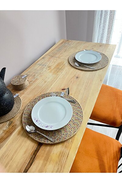 Rope Decor 30 سم 4 أشخاص الخدمة الأمريكية / حصيرة الطبق / مجموعة الشعلة / الش...