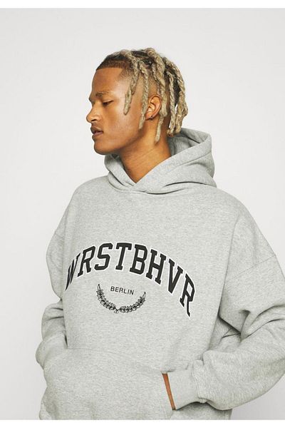 BENROMA Gray Unisex Oversize Sweatshirt - Printed