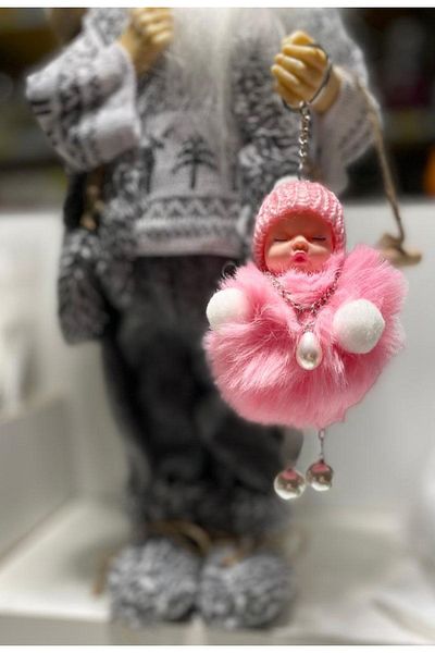 Yenigeldi Pink Plush Doll Keychain - Cute and Keyed Gift