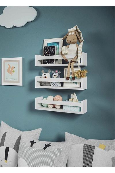EMTA 3 50 Cm White Shelf Accessories Decoration Furniture Montessori