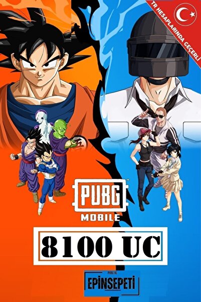PUBG Mobile 8100 UC ID (Yalnızca TR)