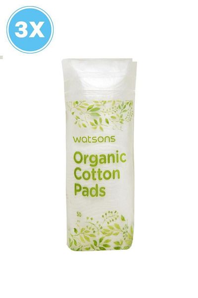 Watsons Organic Round Makeup Cotton 50pcs Tr X3 Pieces