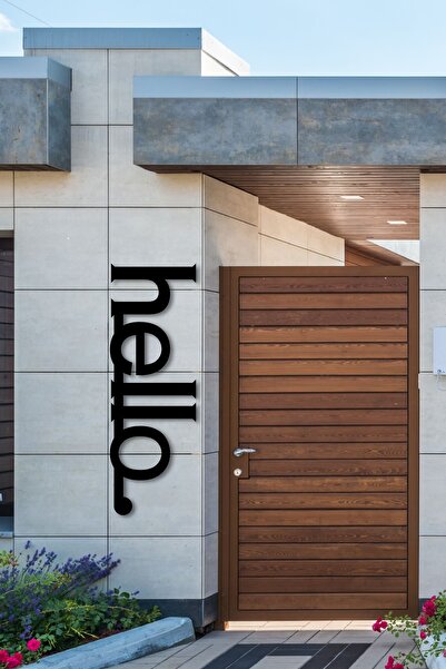 Hello Metal Table Decorative Home Office Outdoor Decor Modern Wall Hello Table Map Picture Door