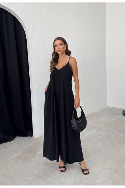 Bak'ap Long Poplin Dress with Bat Sleeve Belt Detail