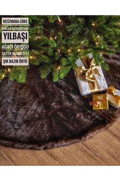 bizizmoda غطاء شجرة عيد الميلاد، زينة عيد الميلاد، فاخرة ولامعة، 100 سم، مستد...