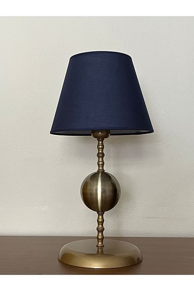asellus Stylish Metal Globe Detailed Lampshade - Decorative Table Lamp for Living Spaces, Bedroom and Office