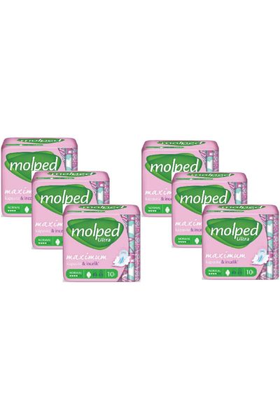 Molped Ultra Normal Pad Maximum Capacity & Thinness 10 Pieces 6 Pieces