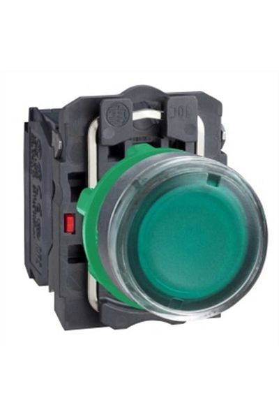 Schneider Electric شنايدر Xb5aw33m5 22 مم زر أخضر مضيء مع زنبرك 1 Na 1 Nk 220 V